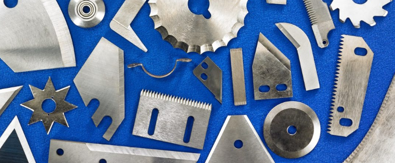 collage of machine industrial blades